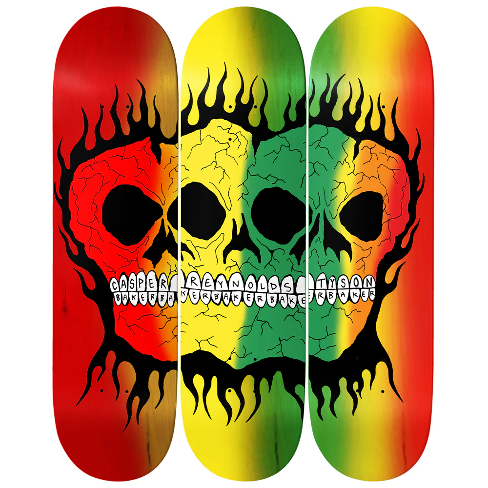 Baker Peterson Rasta Skull Deck B2 - 8.25 - Image 3