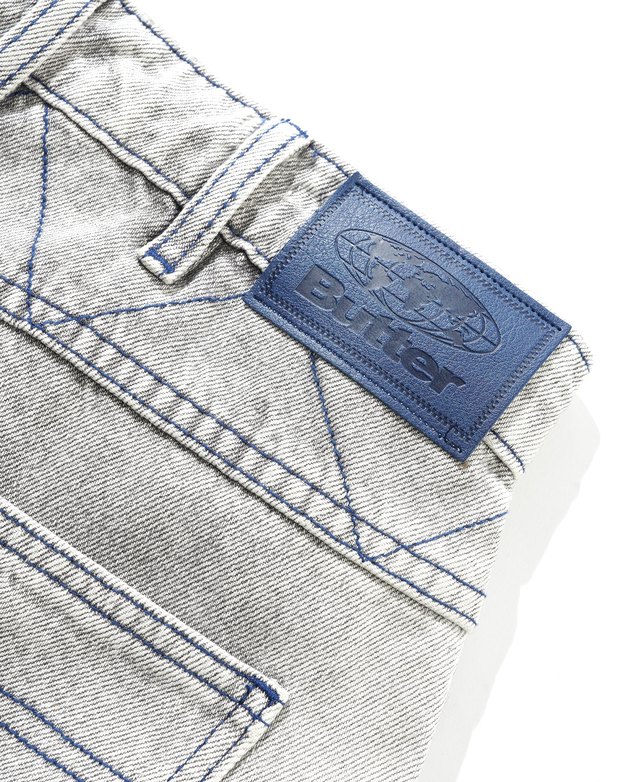 Butter Goods Bronco Denim Shorts - Washed Grey - Image 4