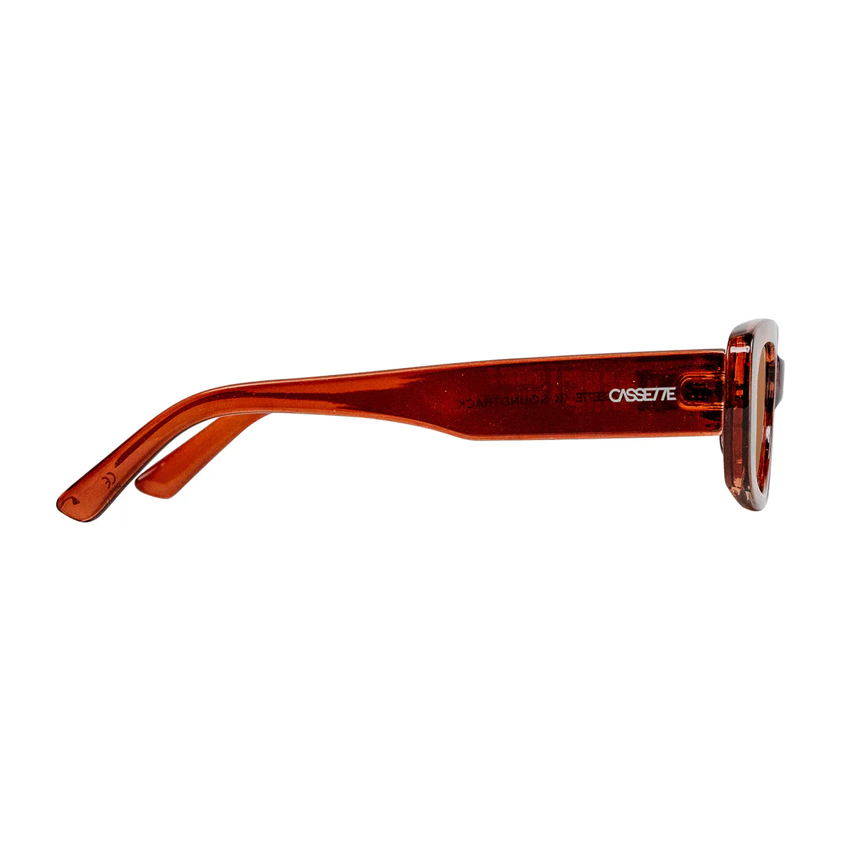 Cassette Soundtrack Sunglasses - Brandy Brown / Brown Lens - Image 3