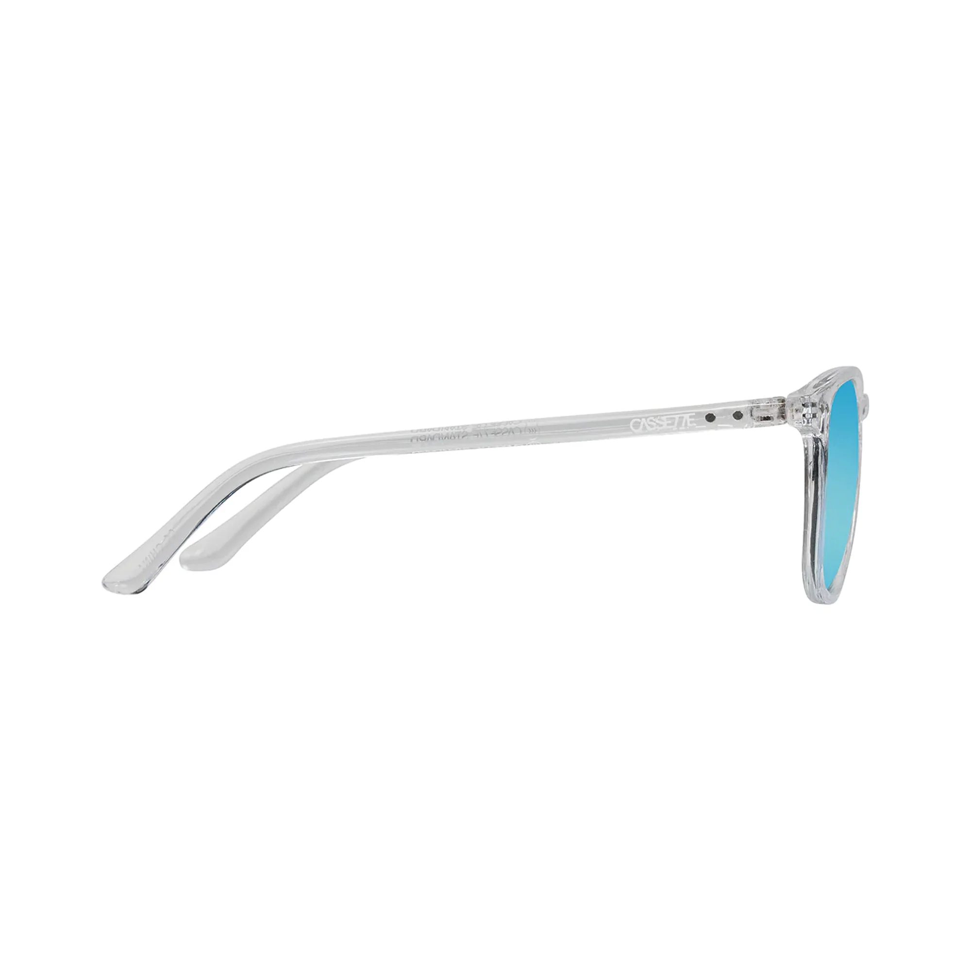 Cassette Standard Sunglasses - Clear / Sky Blue Mirror Lens - Image 3