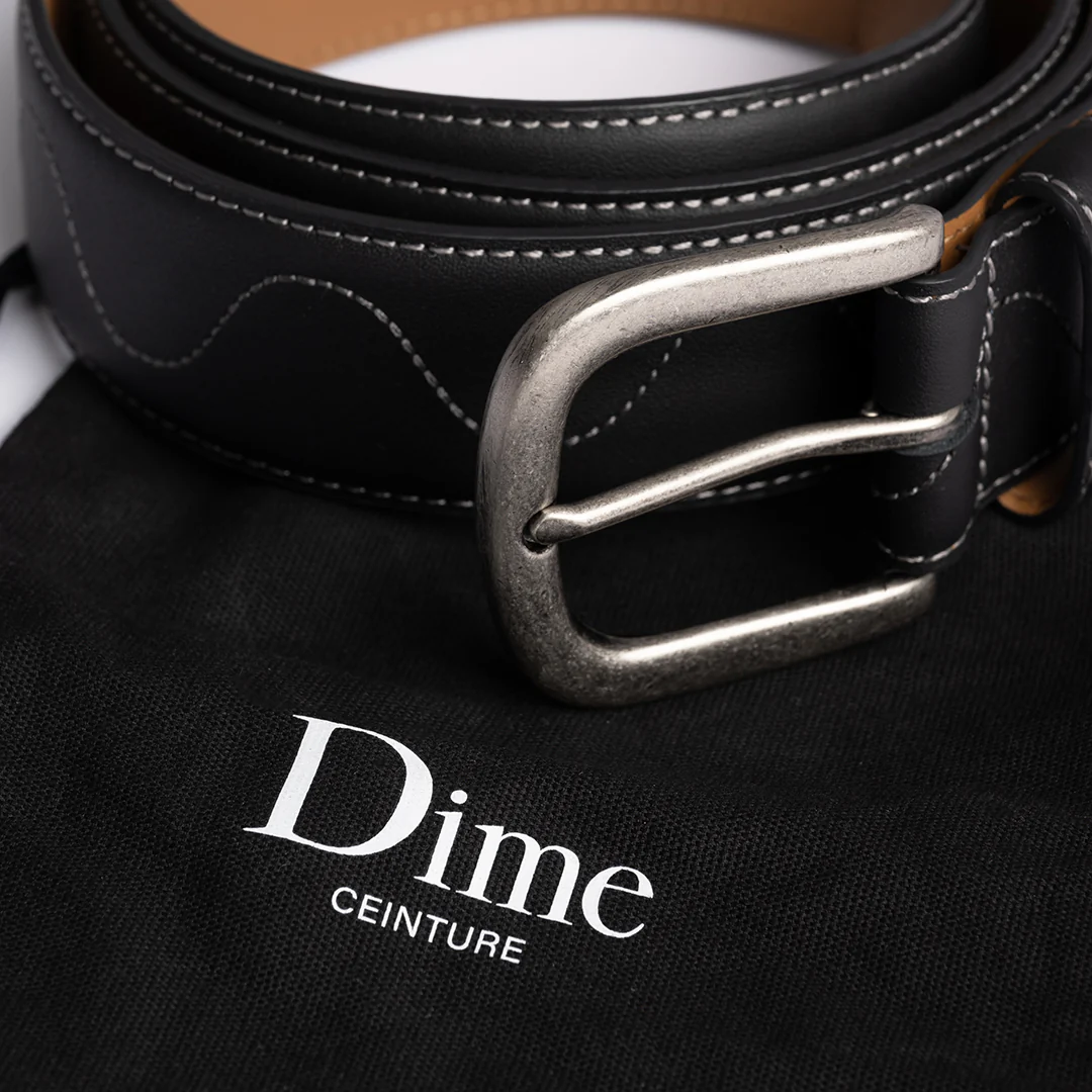 Dime Desert Leather Belt - Black - Image 2