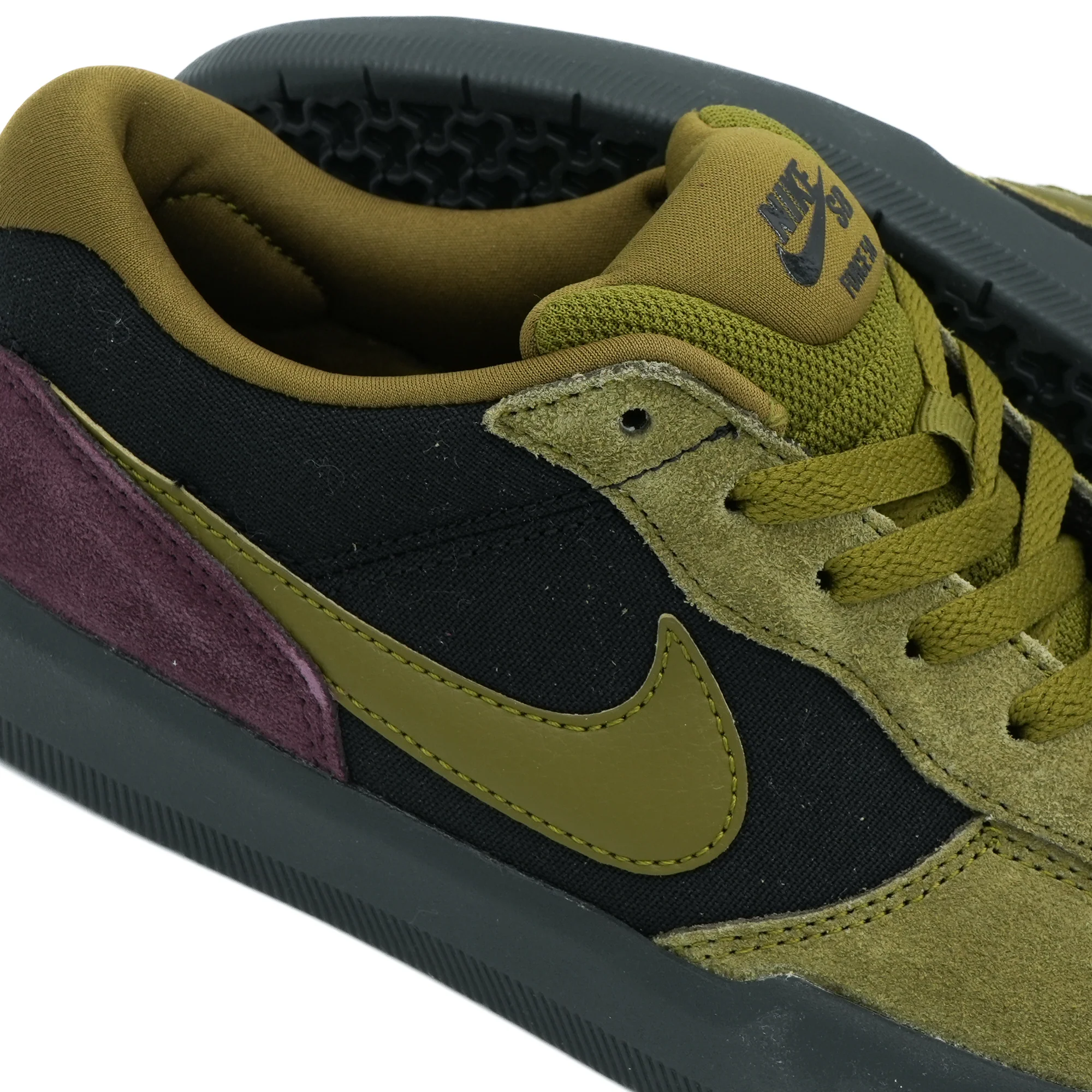 Nike SB Force 58 - Olive Flak / Burgundy - Image 2