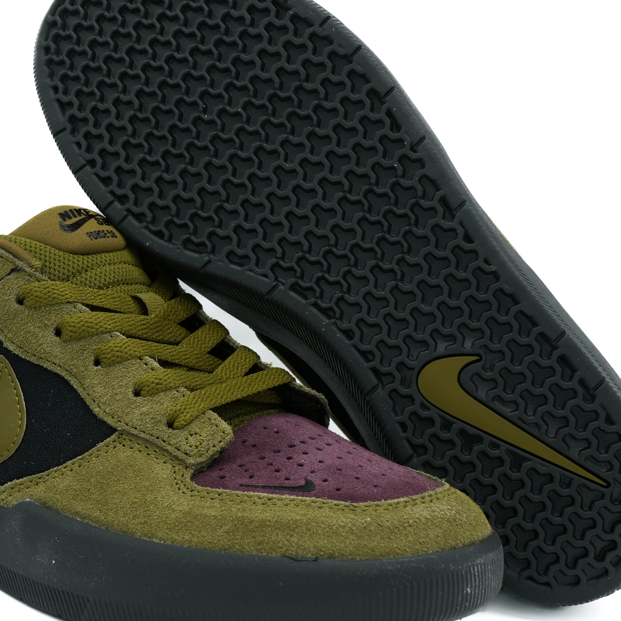 Nike SB Force 58 - Olive Flak / Burgundy - Image 3