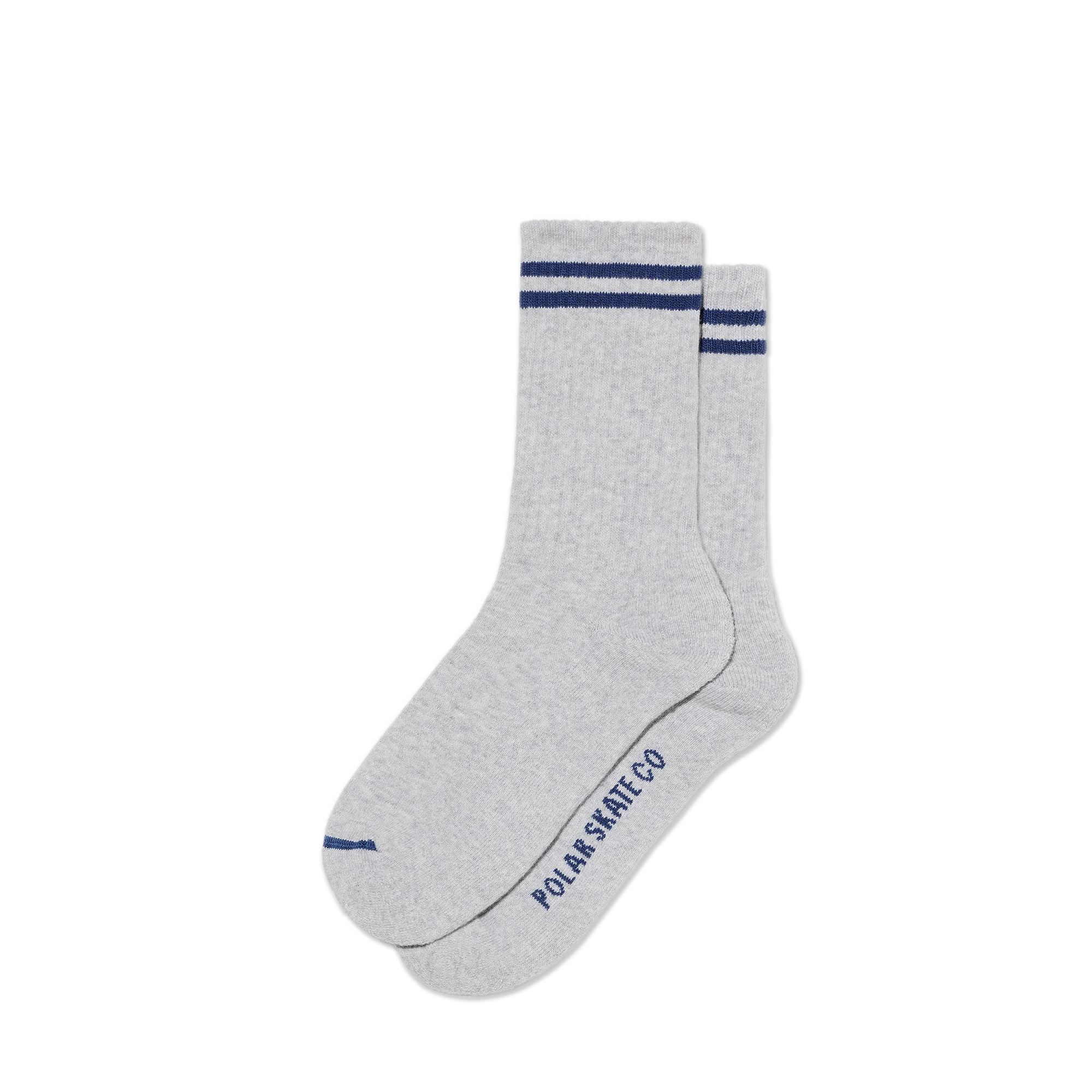 Polar Rib Sock - 2 Stripe - Grey / Blue