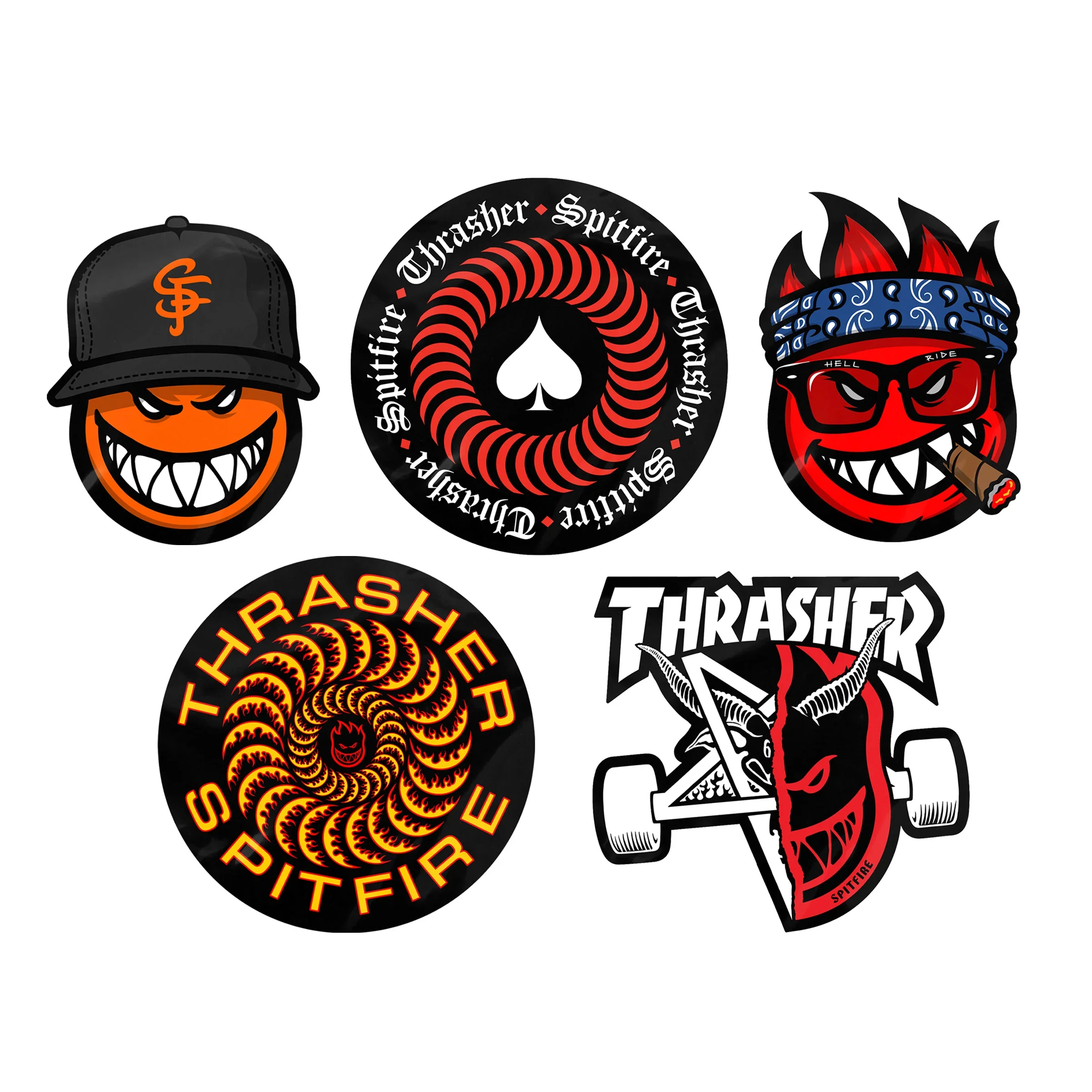 Spitfire x Thrasher Sticker Pack - Image 2