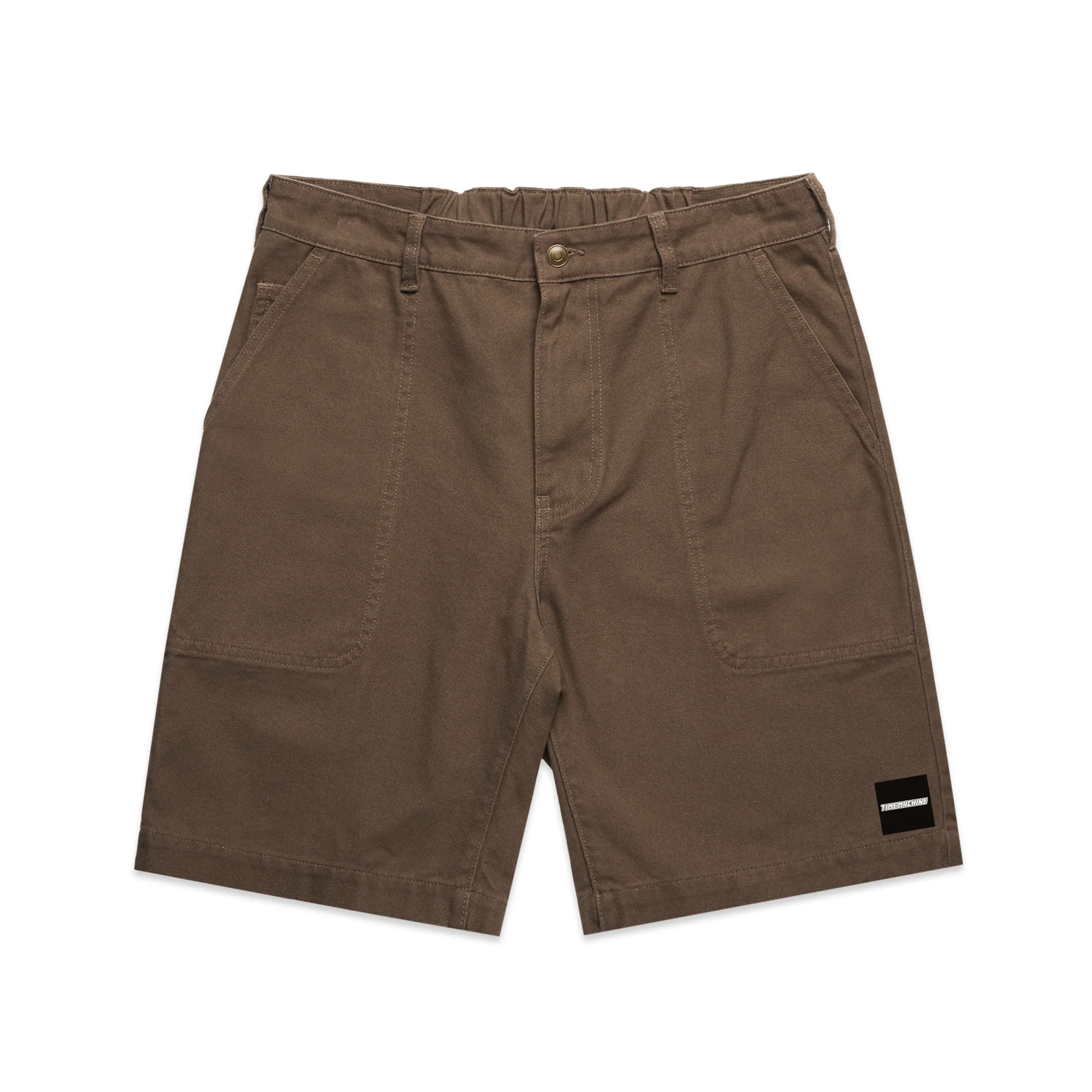 Time Machine Logo Canvas Shorts - Walnut