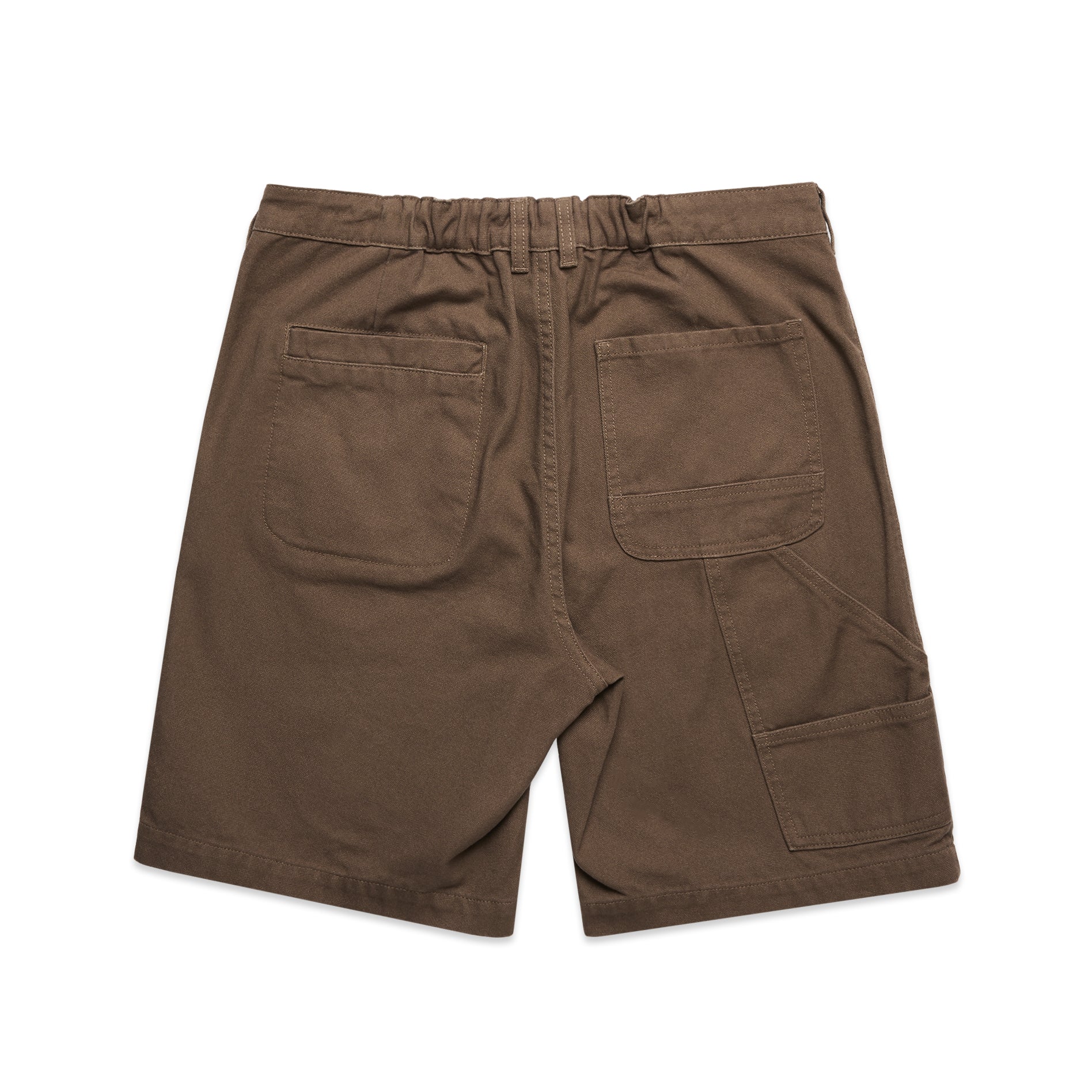 Time Machine Logo Canvas Shorts - Walnut - Image 3